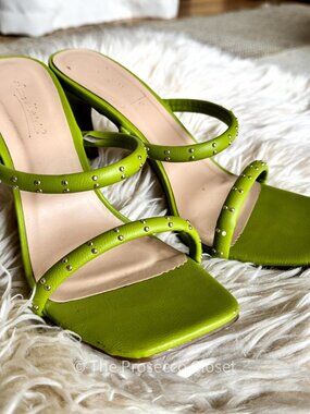 Anne Michelle Lime Green Sandal heels (9)